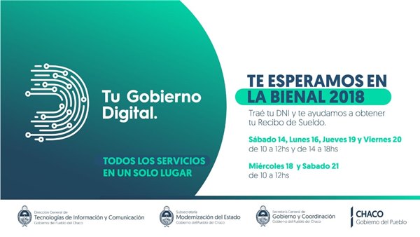 Tu Gobierno Digital estar en la Bienal ChacoFederal